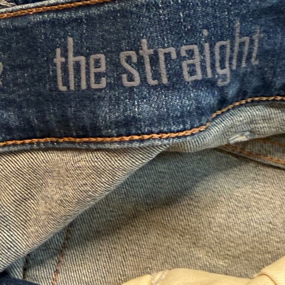 7 For All Mankind Medium Blue Straight Leg Denim Jeans Men's Size 38 x 32 - Picture 5 of 10